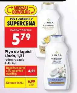 Biedronka Płyn do kąpieli Linda, 1,3 l oferta
