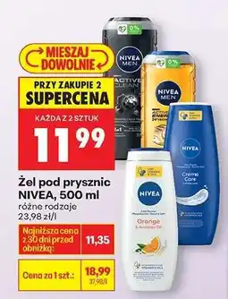 Biedronka Żel pod prysznic NIVEA 500 ml oferta