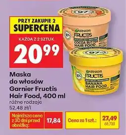 Biedronka Maska do włosów Garnier Fructis Hair Food, 400 ml oferta