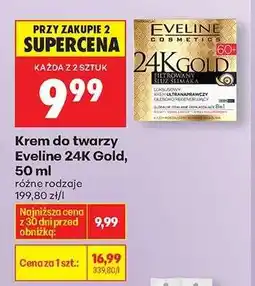 Biedronka Krem do twarzy Eveline 24K Gold, 50 ml oferta