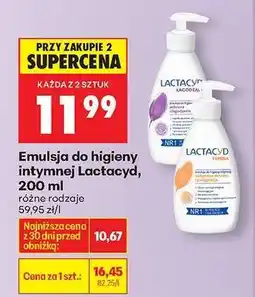 Biedronka Emulsja do higieny intymnej Lactacyd 200 ml oferta