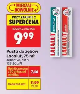 Biedronka Pasta do zębów Lacalut, 75 ml oferta