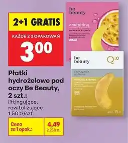 Biedronka Płatki hydrożelowe pod oczy Be Beauty, 2 szt oferta
