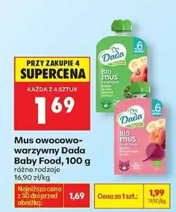 Biedronka Mus owocowo warzywny Dada Baby Food 100 g oferta