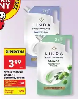 Biedronka Mydło w płynie Linda, 1 l: bawełna, oliwka oferta