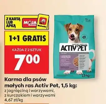 Biedronka Karma dla psów małych ras Activ Pet, 1,5 kg oferta