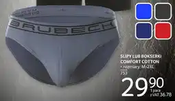 Selgros Slipy lub bokserki comfort cotton BRUBECK, rozmiary M-2XL oferta