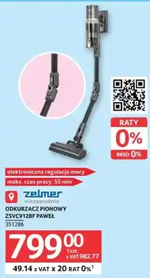 Selgros Odkurzacz pionowy ZSVC912BF Pawel Zelmer oferta