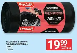 Selgros Paclan Big & Strong worki na śmieci 240l 20szt oferta