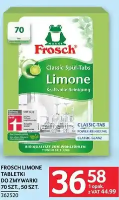 Selgros Tabletki do zmywarki Frosch Limone 70 szt., 90 szt oferta