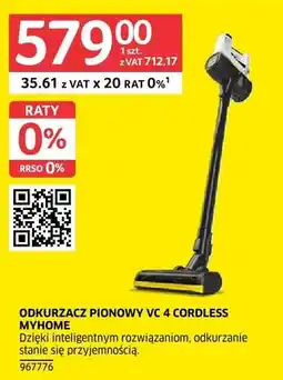 Selgros Odkurzacz pionowy VC 4 Cordless MyHome Kärcher oferta
