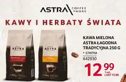 Selgros Kawa mielona Astra Łagodna Tradycyjna 250g crema oferta