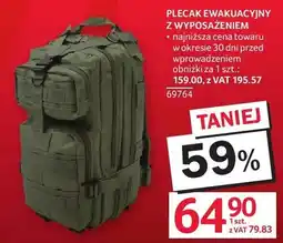 Selgros Plecak ewakuacyjny z wyposażeniem oferta