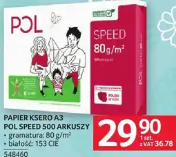 Selgros Papier ksero A3 POL SPEED 500 arkuszy oferta