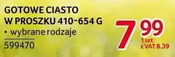 Selgros Ciasto gotowe w proszku oferta