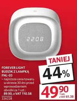 Selgros Budzik z lampką FOREVER LIGHT FHL-03 oferta
