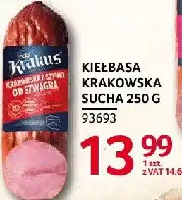 Selgros Kiełbasa krakowska sucha Krakus oferta