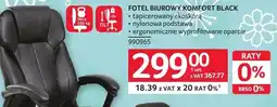 Selgros Fotel biurowy KOMFORT BLACK oferta