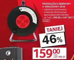 Selgros Przedłużacz bębnowy 4-gniazdowy 50 m oferta