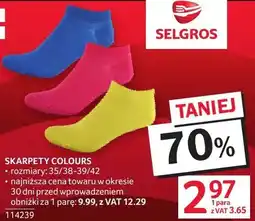Selgros Skarpety Colours rozmiary 35/38-39/42 oferta