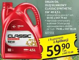 Selgros Olej silnikowy Classic Semisynthetic 5W-40 4.5L Orlen oferta