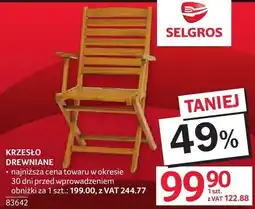 Selgros Krzesło drewniane oferta