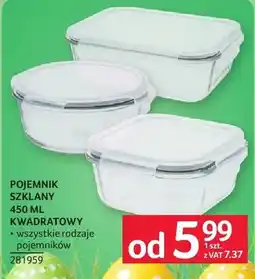 Selgros Pojemnik szklany kwadratowy 450 ml wszystkie rodzaje pojemników oferta