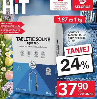 Selgros Tabletki solne Aqua Pro Qemetica oferta