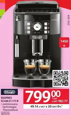 Selgros Ekspres do kawy DeLonghi ECAM 21.117.B oferta