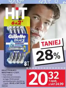 Selgros Maszynki GILLETTE Blue 3 6 + 2 szt oferta