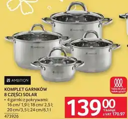 Selgros Komplet garnków 8 części Solar oferta