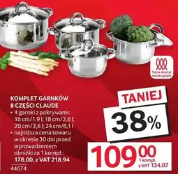 Selgros Komplet garnków 8 części CLAUDE AMBITION oferta
