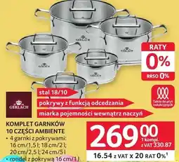 Selgros Komplet garnków 10 części Ambiente oferta