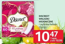 Selgros Wkładki higieniczne DISCREET 60 szt oferta