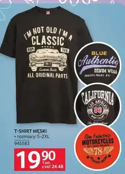 Selgros T-shirt męski różne wzory oferta