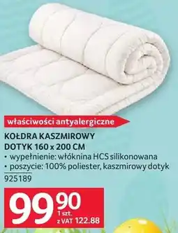 Selgros Kołdra kaszmirowy dotyk 160 x 200 cm oferta