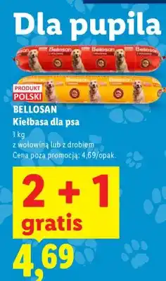 Lidl Kiełbasa dla psa z wołowiną oferta