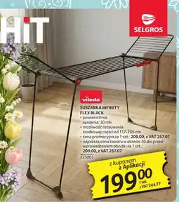 Selgros Suszarka Infinity Flex Black Vileda oferta