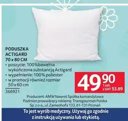 Selgros Poduszka Actigard 70 x 80 cm oferta