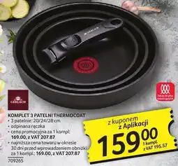 Selgros Komplet 3 patelni GERLACH THERMOCOAT 20/24/28 cm oferta