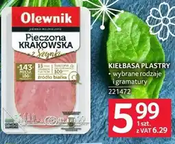 Selgros Kiełbasa plastry oferta