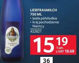 Selgros Piwo mleko Liebfraumilch 750ml białe półsłodkie kraj pochodzenia: Niemcy oferta
