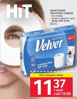 Selgros Papier toaletowy Velvet 12 rolek dwa rodzaje oferta
