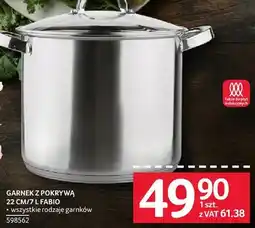 Selgros Garnek z pokrywą FABIO 22 CM/7 L oferta