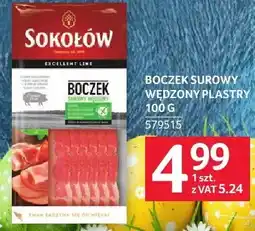Selgros Boczek surowy wędzone plastry oferta