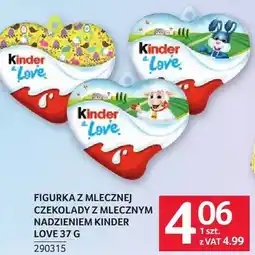 Selgros Figurka z mlecznej czekolady z nadzieniem Kinder Love oferta