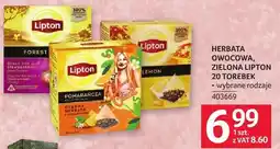 Selgros Herbata owocowa, zielona LIPTON oferta