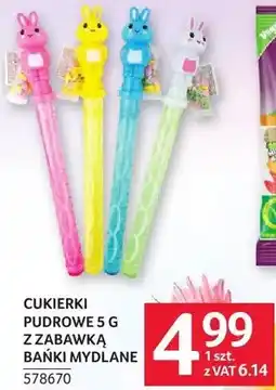 Selgros Cukierki pudingowe 5 g z zabawką banki mydlane oferta