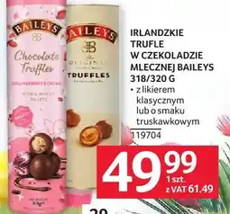 Selgros Irlandzkie trufle w czekoladzie mlecznej Baileys 318/320 g oferta
