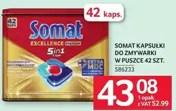 Selgros Tabletki do zmywarki SOMAT KAPSUŁKI DO ZMYWARKI W PUSZCE 42 SZT oferta